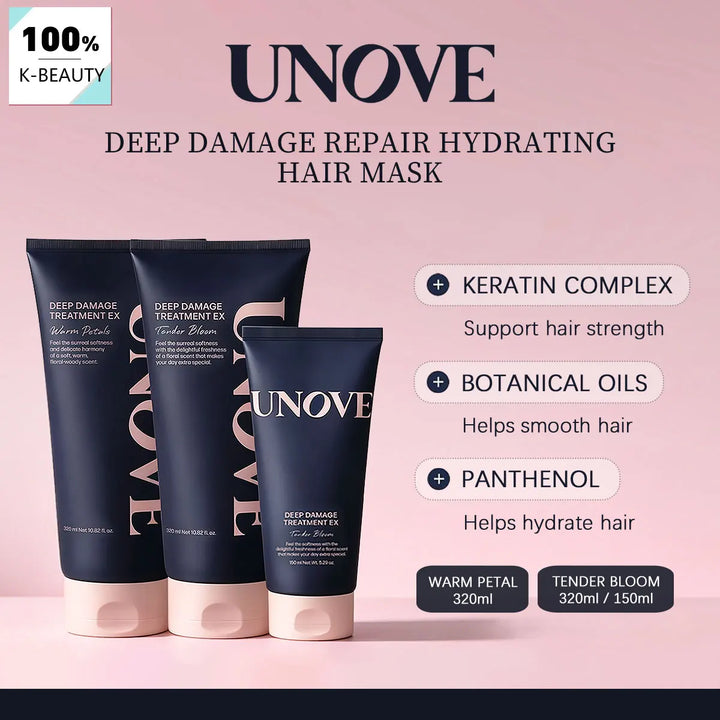 UNOVE DEEP DAMAGE TREATMENT EX,Damaged Hair Care &amp; Hair Strength Support,Long-Lasting Nourishment,Korean Skincare,Korean Makeup