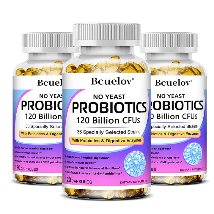 Probiotics 120 Billion CFU – Prebiotics &amp; Digestive Enzymes