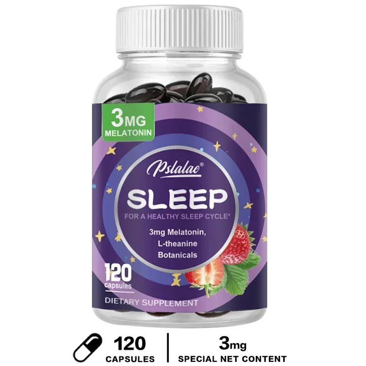 Melatonin 3mg + L-Theanine Capsules – Sleep Support
