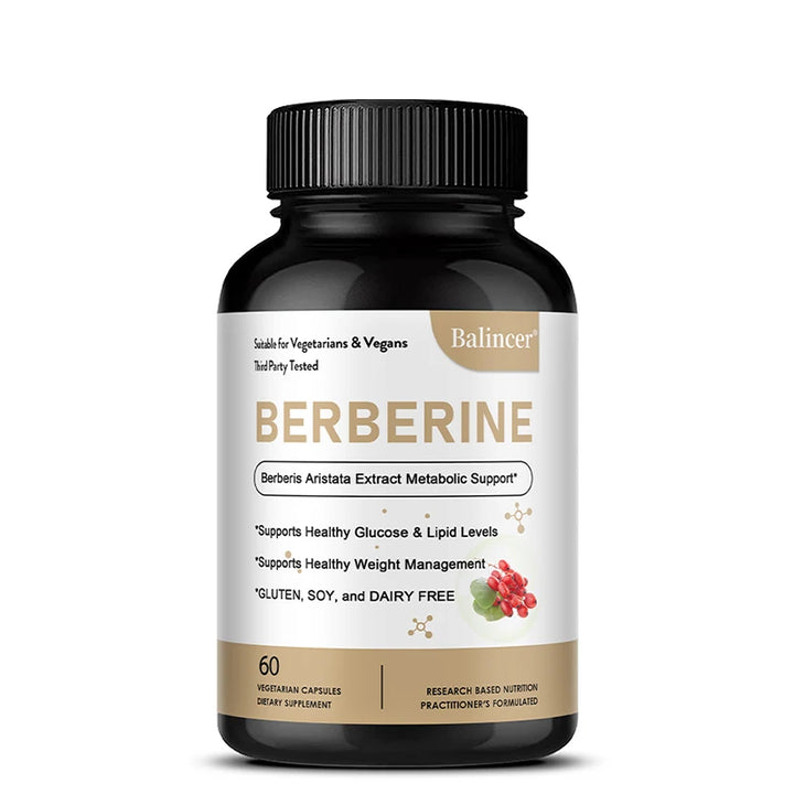 Berberine Capsules 500 Mg - Promotes Cardiovascular and Cholesterol Health, Support Healthy Weight Management and Immune System