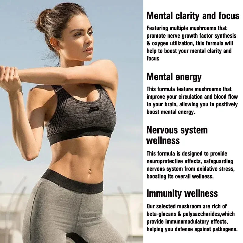 Mushroom Supplement Blend – Energy, Focus &amp; Brain Support