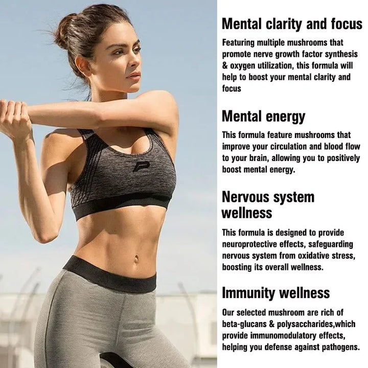 Mushroom Supplement Blend – Energy, Focus &amp; Brain Support