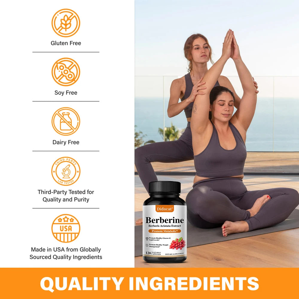 Berberine 500mg Capsules – Metabolism &amp; Weight Management Support