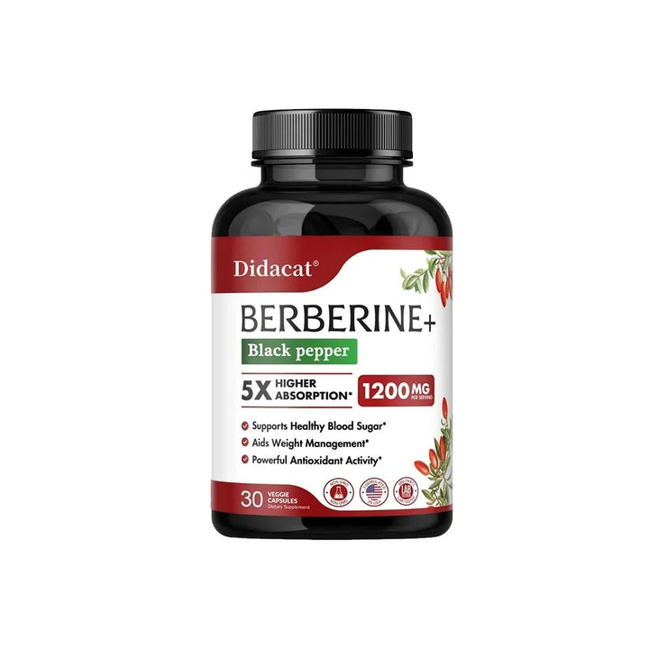 1200 MG Premium Berberine Supplement Capsules Supports Immune System, CardiovascularHeart &amp; Gastrointestinal Wellness