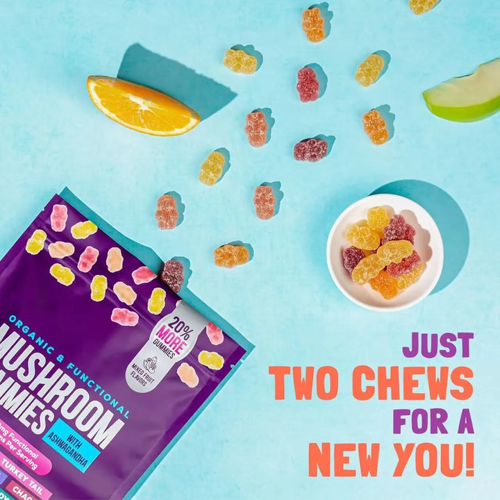 Mushroom Complex Gummies – Stress, Sleep &amp; Brain Support