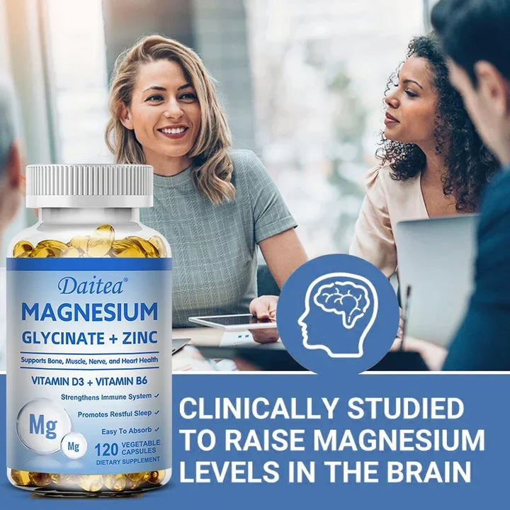 Magnesium Zinc &amp; Vitamin D3 - Triple Supplement for Men and Women - for Sleep, Bones, Heart, Immune Support