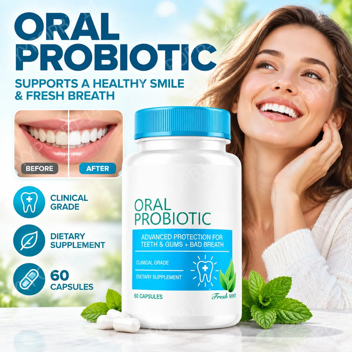 Oral Probiotic Capsules – Fresh Breath, Teeth &amp; Gum Support