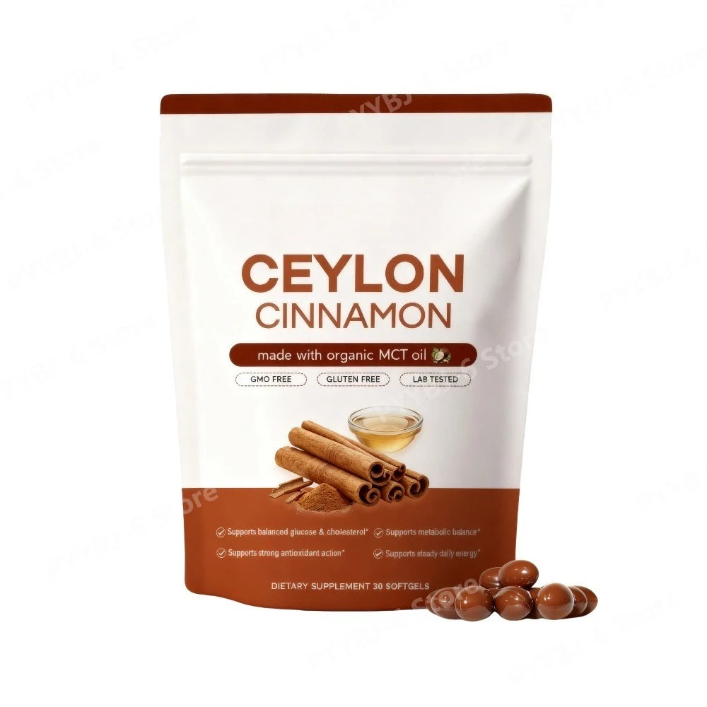 Ceylon Cinnamon Softgels with MCT Oil – Digestive &amp; Antioxidant Support