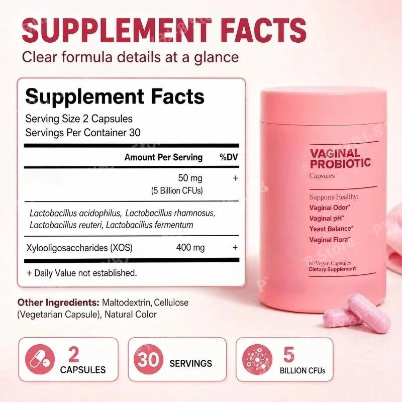 Women’s Probiotic Capsules – Lactobacillus &amp; Prebiotics