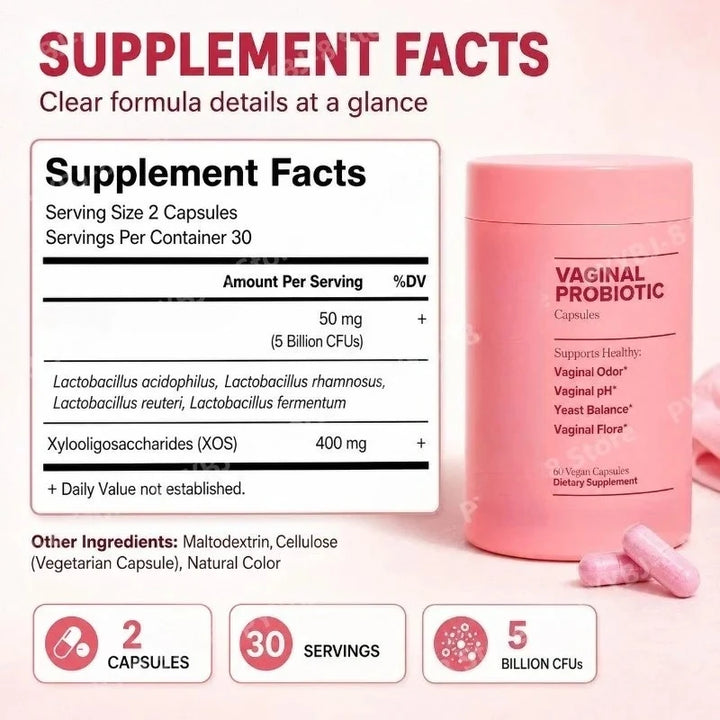 Women’s Probiotic Capsules – Lactobacillus &amp; Prebiotics