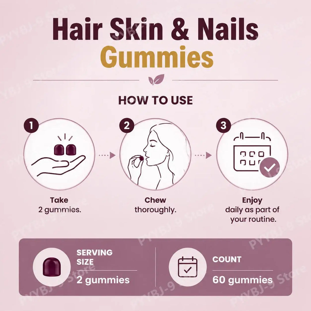 BushAid Hair, Skin &amp; Nails Gummies – Vitamin Complex