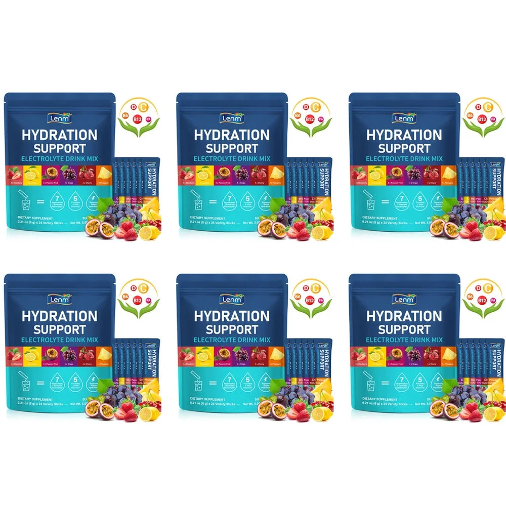 Lenm Electrolyte Drink Mix – Sugar-Free, 24 Sticks