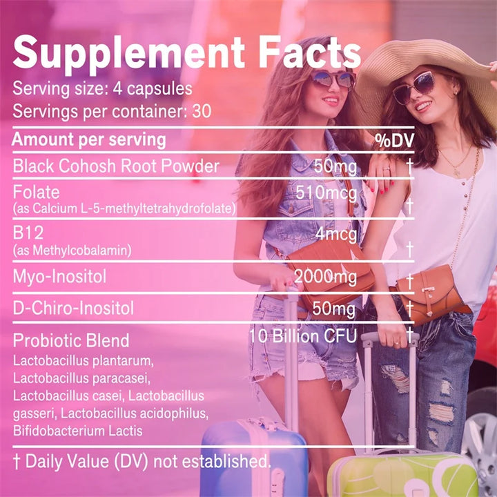 Hormone Balance + Probiotics - Relieves Fatigue, Mood Swings, Supports PMS, Menopause, PMDD, Improve Digestion and Metabolism