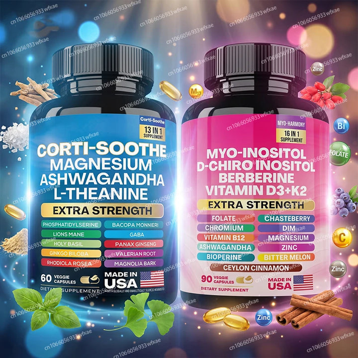 Corti-Soothe Cortisol Support Capsules – Magnesium &amp; Ashwagandha