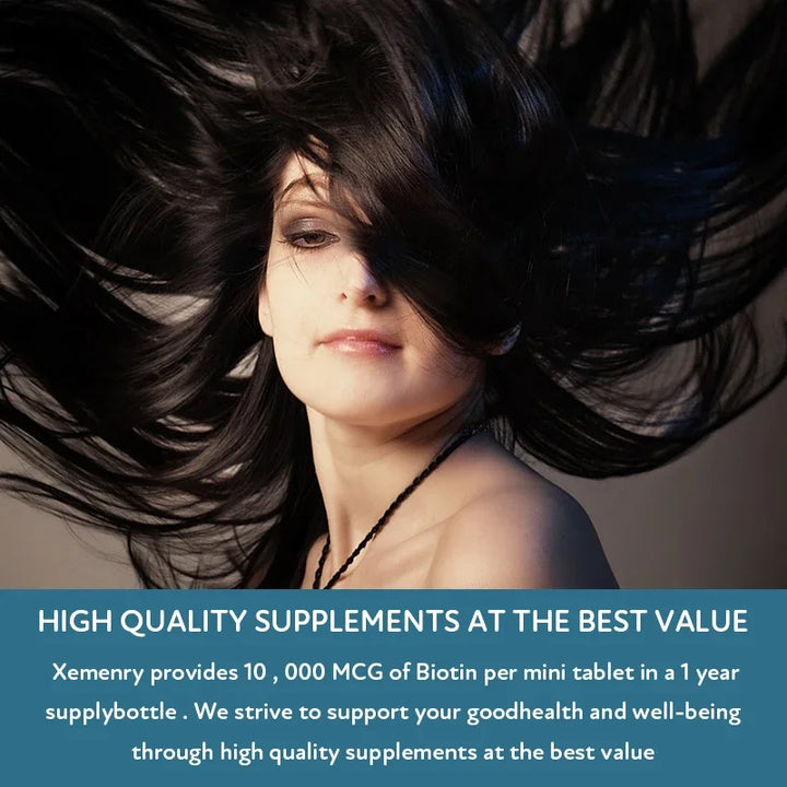 Biotin Capsules - Contains Vitamin B7 Support Supplement To Help Maintain Hair, Skin, Nails, Energy Production