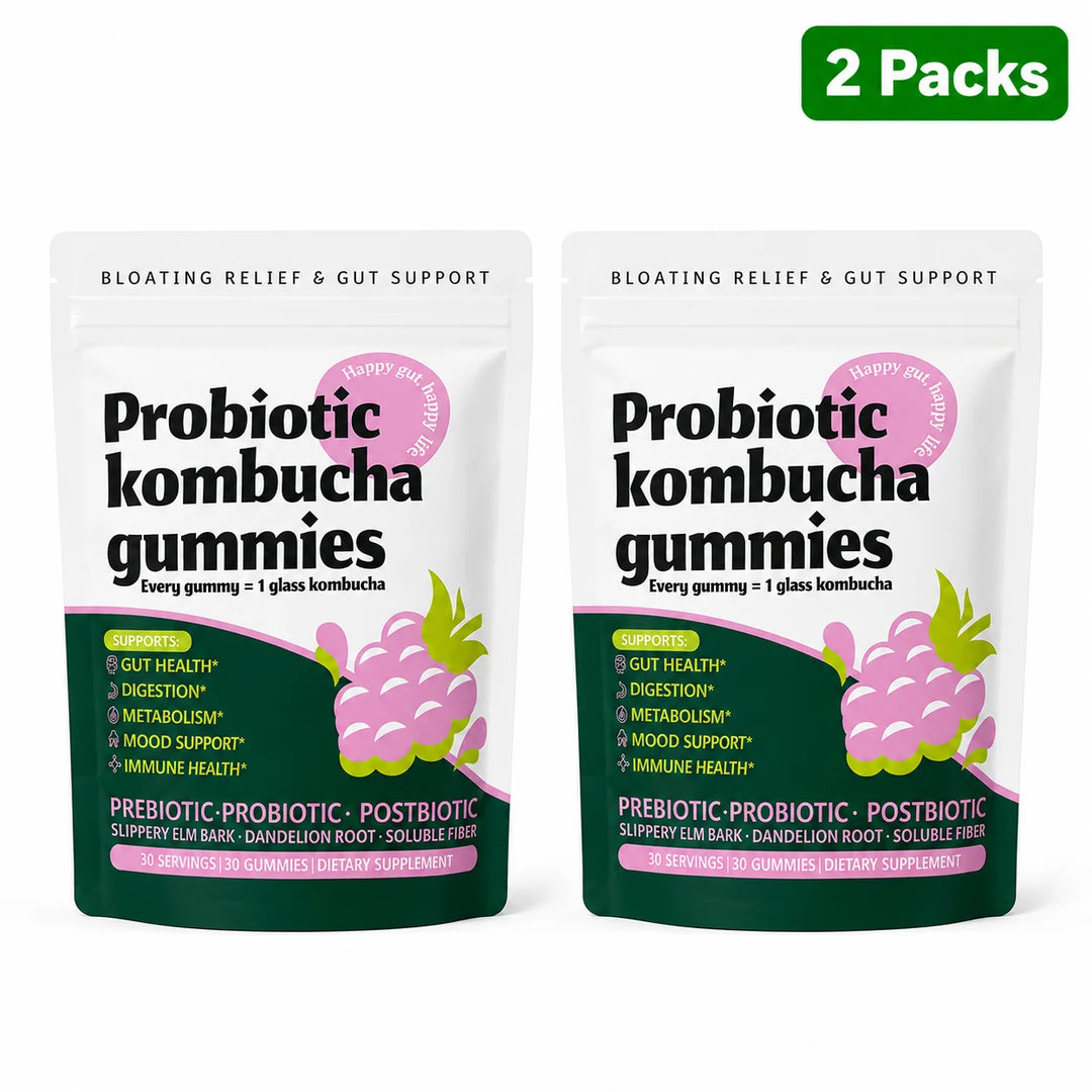 Probiotic Kombucha Gummies – Berry, Prebiotic &amp; Postbiotic