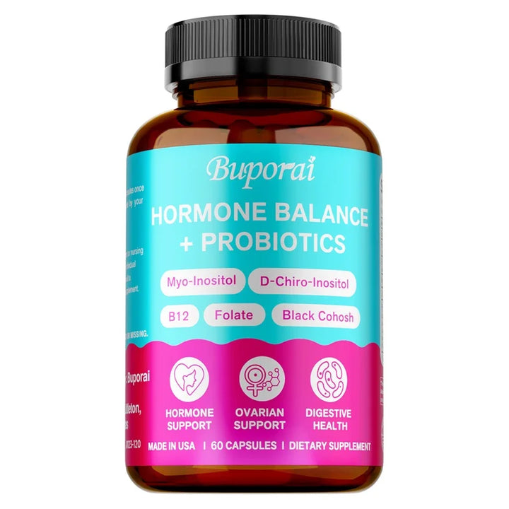 Hormone Balance + Probiotics - Relieves Fatigue, Mood Swings, Supports PMS, Menopause, PMDD, Improve Digestion and Metabolism