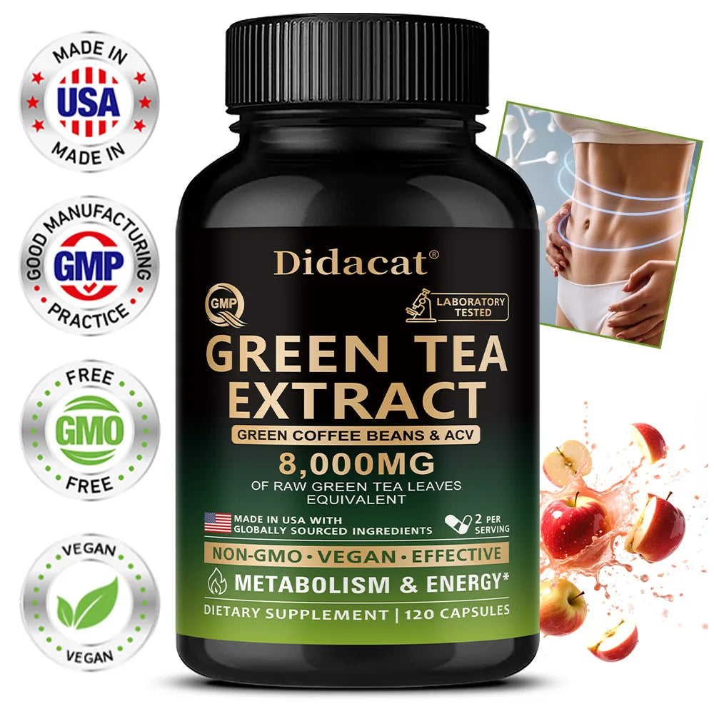 Green Tea Extract Capsules – Metabolism, Energy &amp; Focus