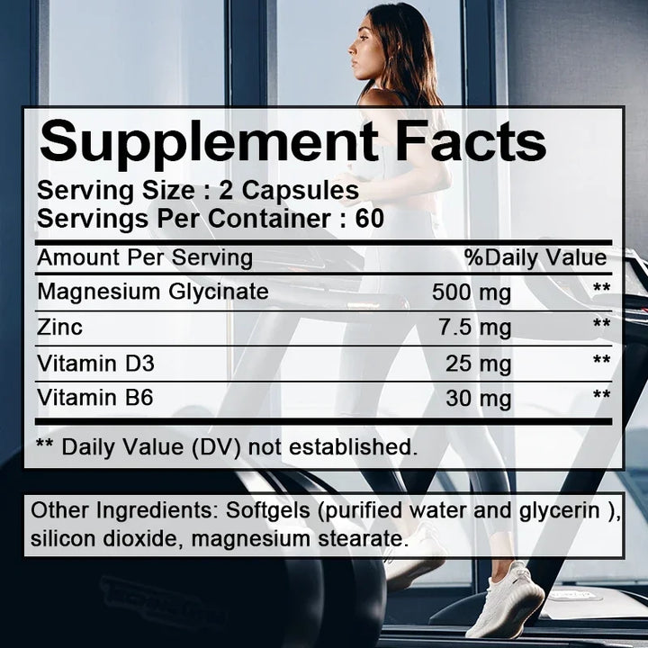 Magnesium Zinc &amp; Vitamin D3 - Triple Supplement for Men and Women - for Sleep, Bones, Heart, Immune Support