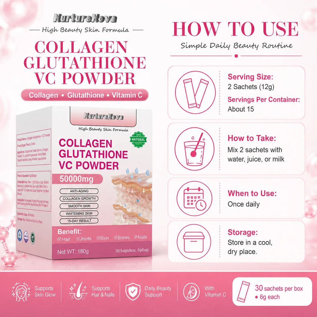 Marine Collagen Peptides Powder – Glutathione &amp; Vitamin C