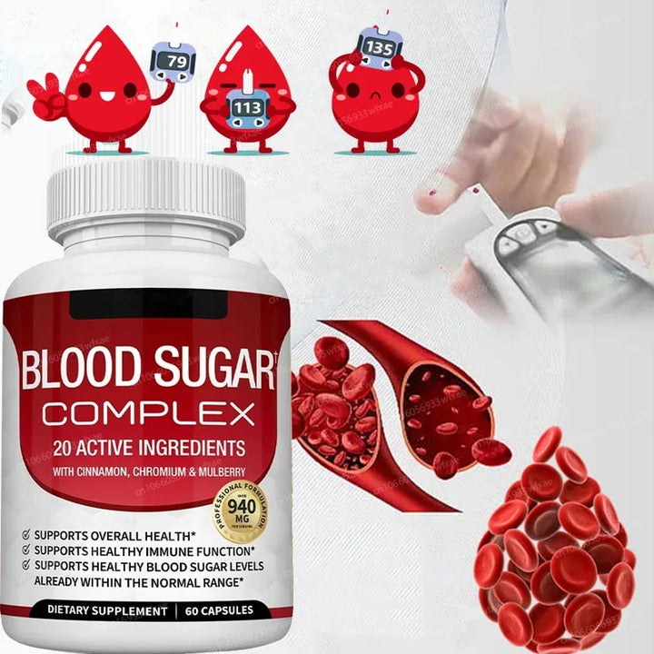Blood Sugar Supplements Blood Sugar Balance Maintain Sugar Metabolism Support Diabetes and Cardiovascular Health