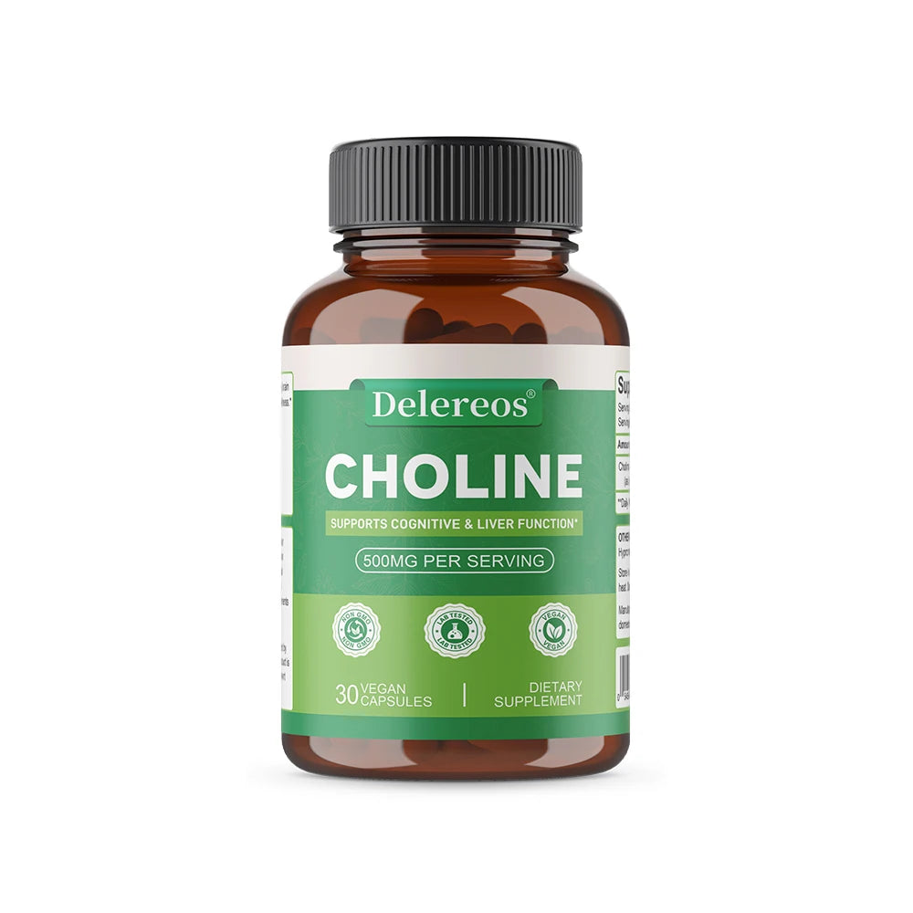 Choline 500mg Capsules – Cognitive &amp; Liver Support
