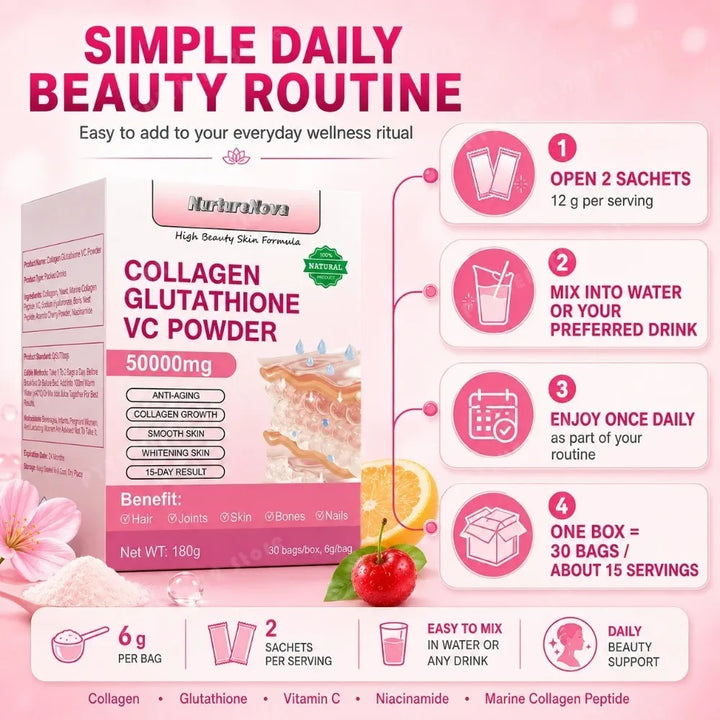 Marine Collagen Peptides Powder – Glutathione &amp; Vitamin C