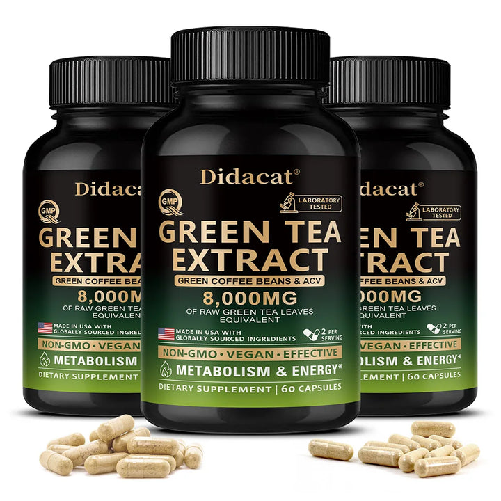 Green Tea Extract Capsules – Metabolism, Energy &amp; Focus