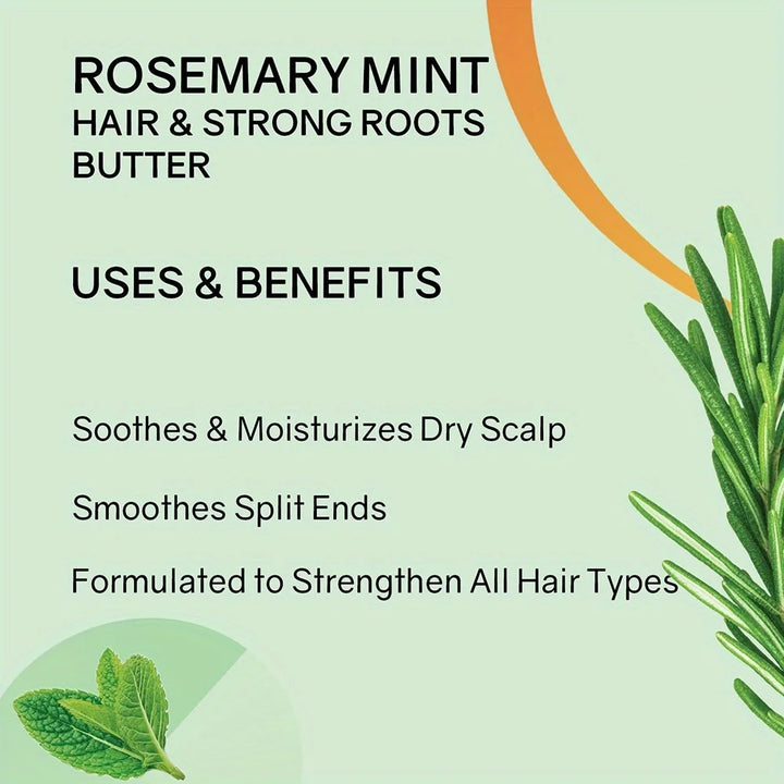 GZE Rosemary Mint Hair &amp; Strong Roots Butter - Natural Hair Growth &amp; Damage Repair Treatment for Stronger, Healthier Hair