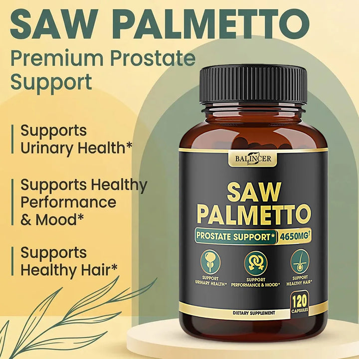Saw Palmetto Capsules – Prostate &amp; Men’s Wellness Support