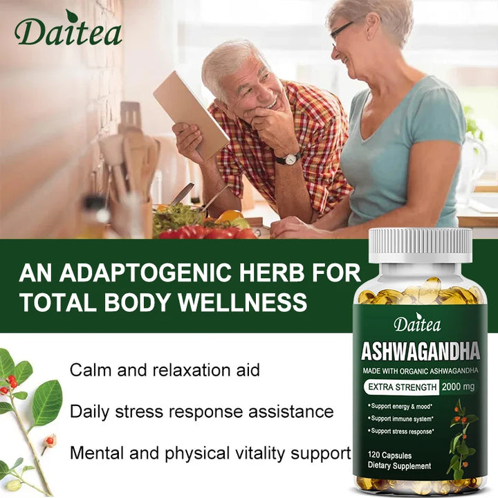 Organic Ashwagandha Extract 2000mg – Mood, Sleep &amp; Energy Support