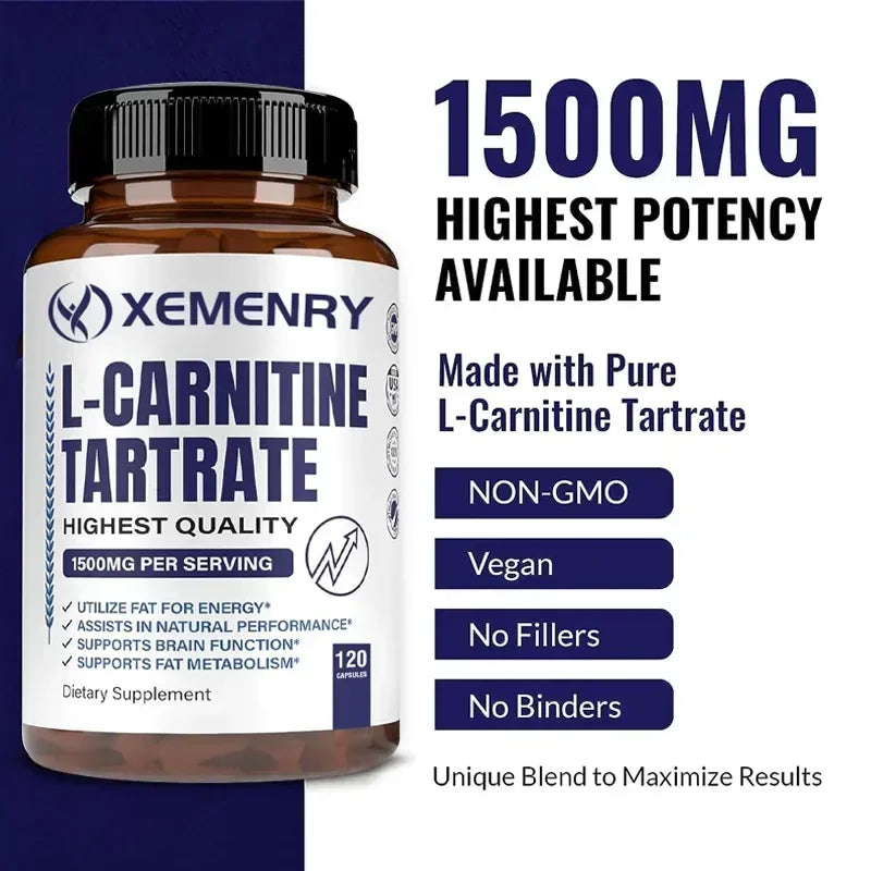 L-Carnitine Capsules – Energy, Focus &amp; Metabolism Support