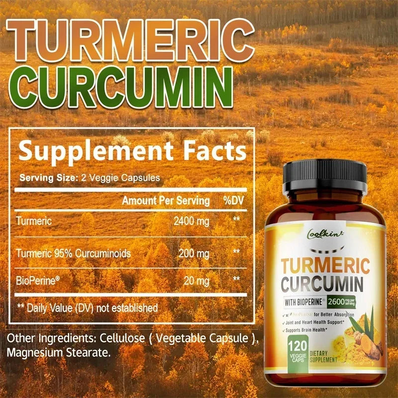 Turmeric Curcumin 95% Capsules – Joint &amp; Antioxidant Support