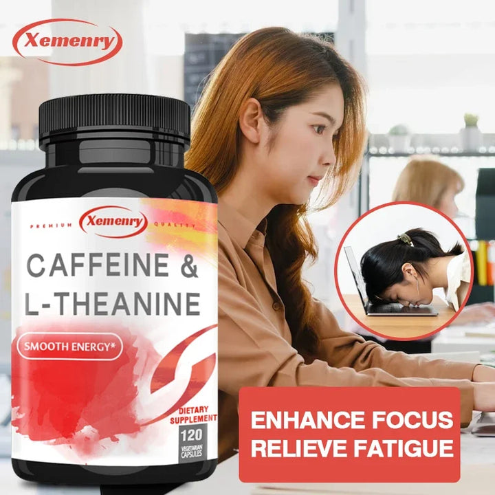 Caffeine 50mg + L-Theanine 100mg Capsules