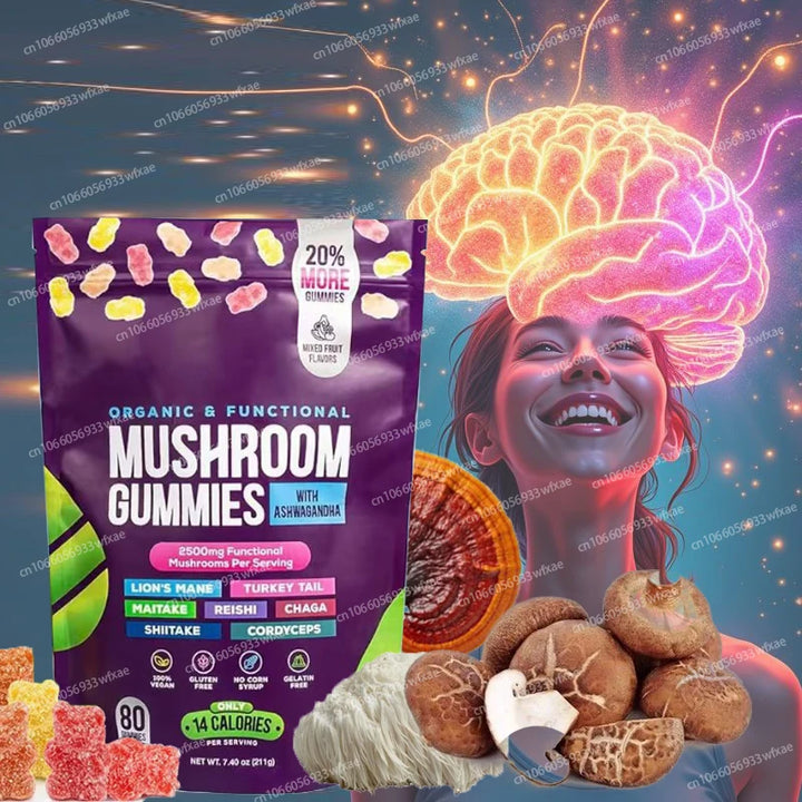 Mushroom Complex Gummies – Stress, Sleep &amp; Brain Support