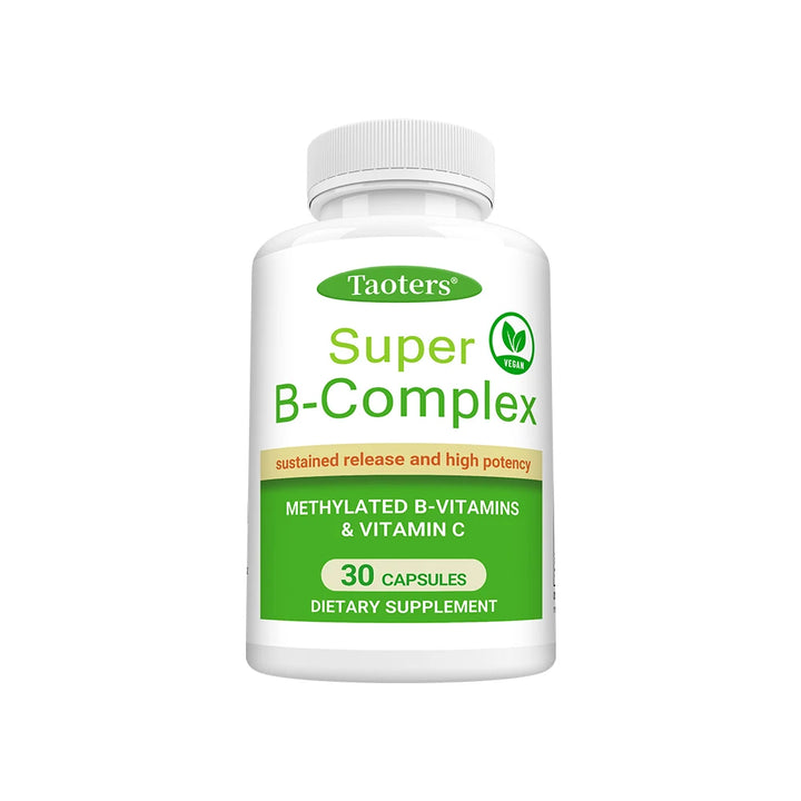 Super B Complex,Including B12, B1, B2, B6, Vitamin C – Energy Metabolism, Maintaining The Nervous System, Promoting Skin Health