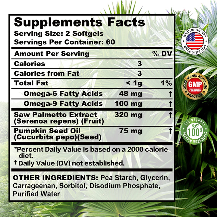 Saw Palmetto Supplement – Prostate &amp; Hair Support