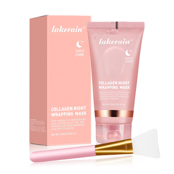 Collagen Wrapping Face Mask &amp; Brush Set – Hydrating &amp; Brightening