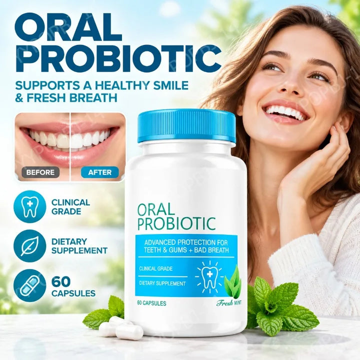 Oral Probiotic Capsules – Fresh Breath, Teeth &amp; Gum Support