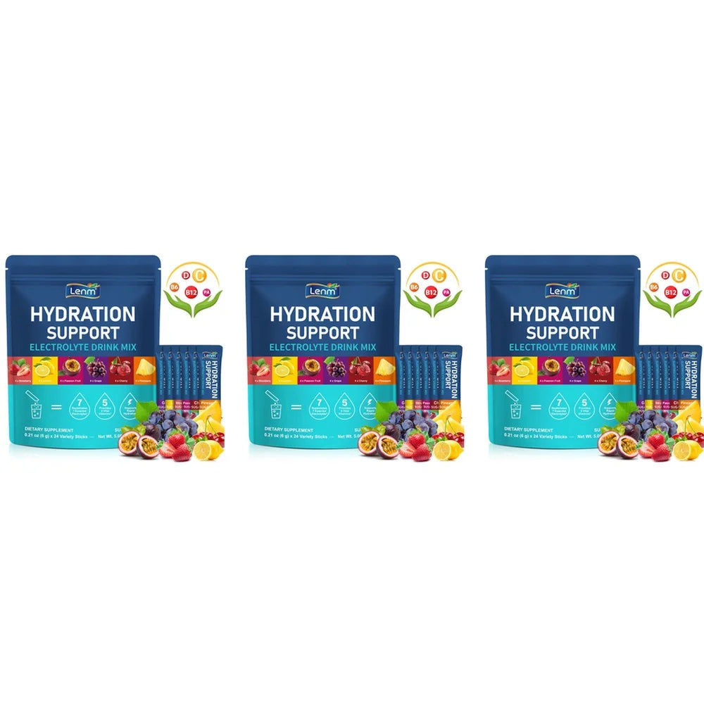 Lenm Electrolyte Drink Mix – Sugar-Free, 24 Sticks