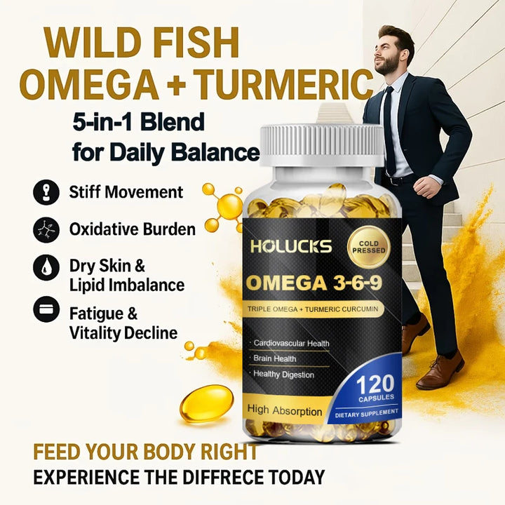 Omega 3-6-9 Fish Oil Capsules – Heart &amp; Brain Support