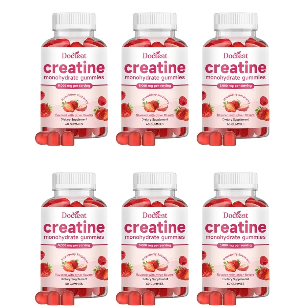 Docteat Creatine Monohydrate Gummies – 5,000mg, 60 Count
