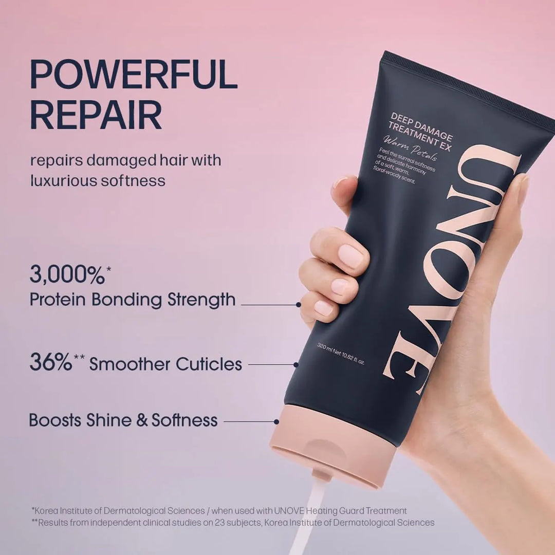 UNOVE DEEP DAMAGE TREATMENT EX,Damaged Hair Care &amp; Hair Strength Support,Long-Lasting Nourishment,Korean Skincare,Korean Makeup