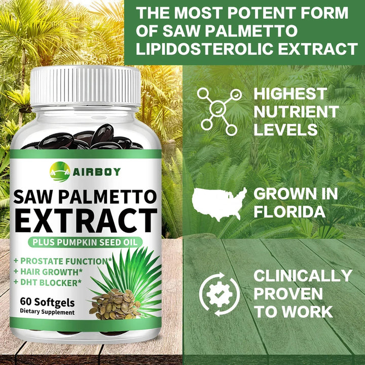 Saw Palmetto Supplement – Prostate &amp; Hair Support