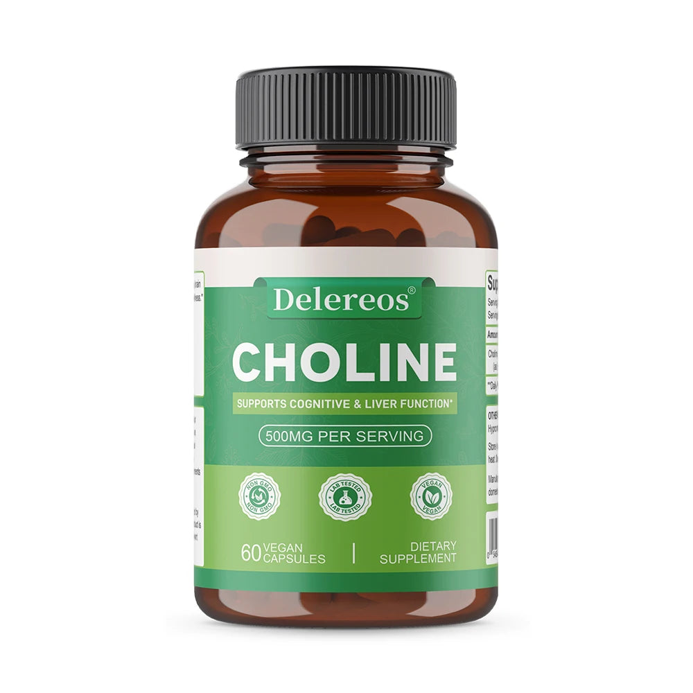 Choline 500mg Capsules – Cognitive &amp; Liver Support