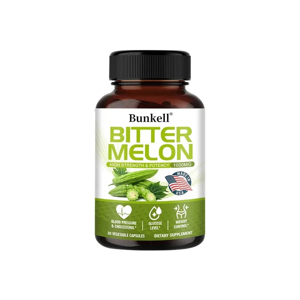 Natural Bitter Melon Extract Capsules 1000mg, Plant Supplement, Support Weight Management, Metabolic Health &amp; Daily Body Balance