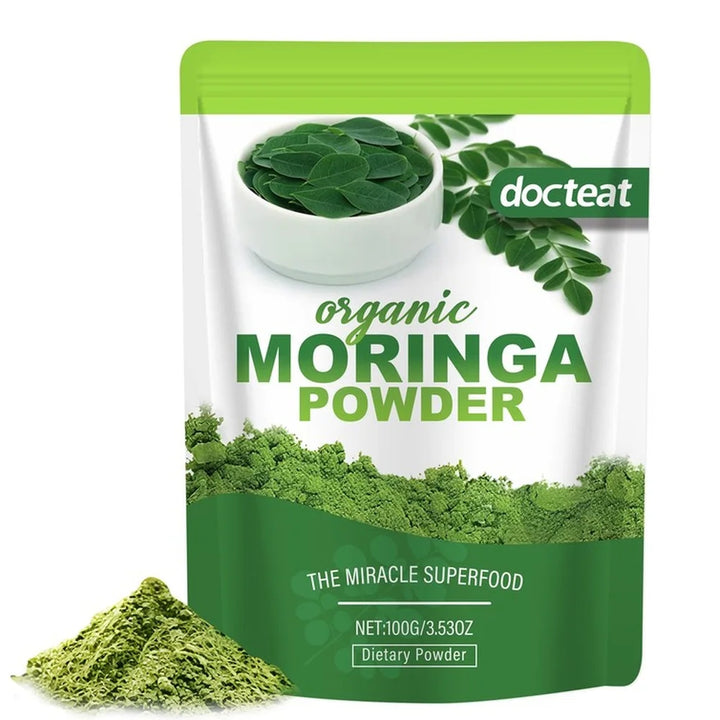 Organic Moringa Powder – Antioxidant &amp; Daily Wellness Support 100g