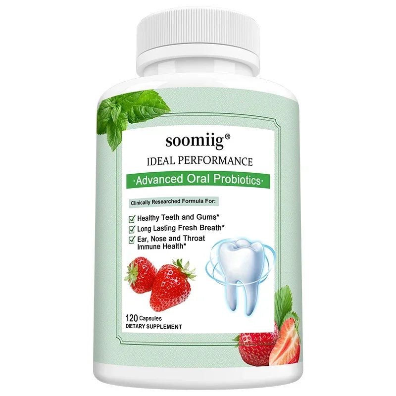 Advanced Oral Probiotic Capsules, Daily Oral Microbiome Balance Supplement for Teeth &amp; Gum Wellness, Fresh Breath Support