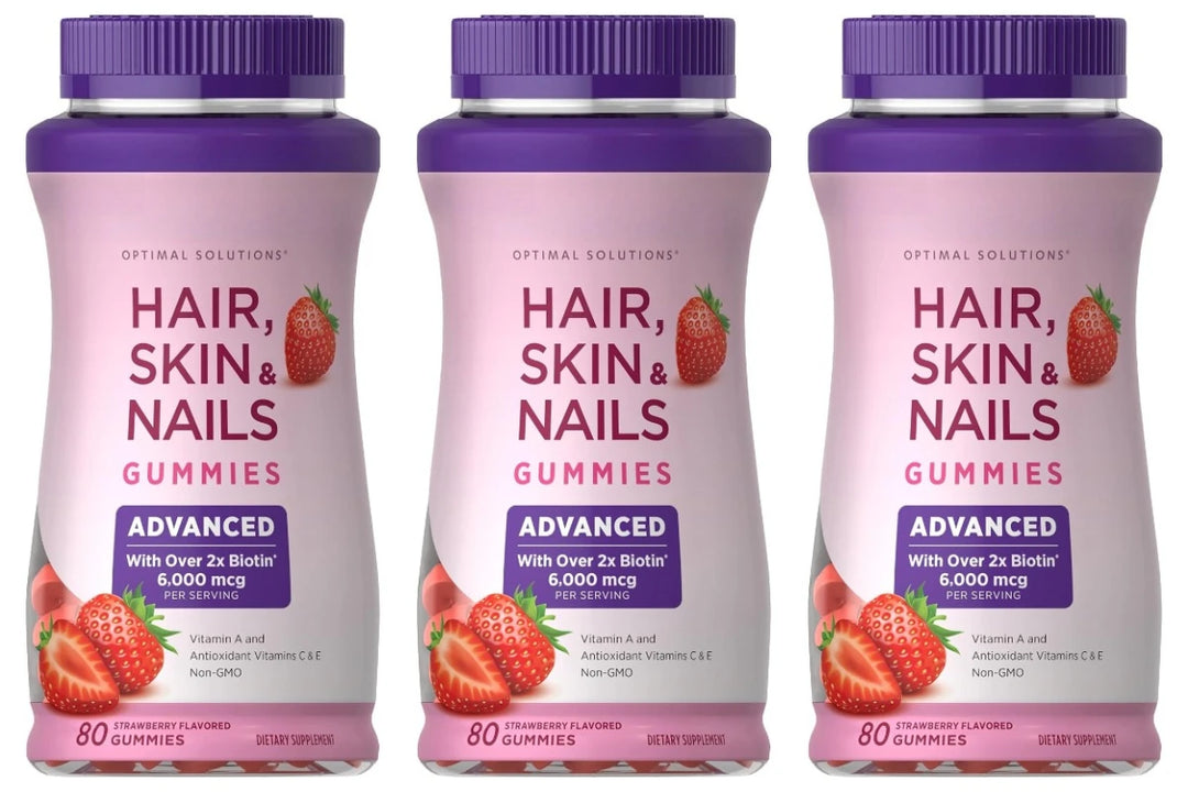Biotin Gummie Strawberry Flavor with 6000Mcg Biotin &amp; Vitamin Support Healthy Hair Skin and Nails 80pcs Nutritional Supplement