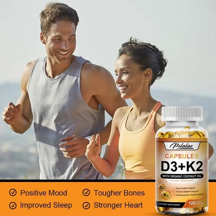 Vitamin D3 + K2 Capsules – Bone &amp; Immune Support